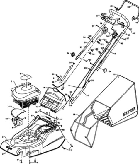 Hayter Harrier 48 AD VS - 491G (491G290000001 - 491G290999999) - Upper Mainframe
