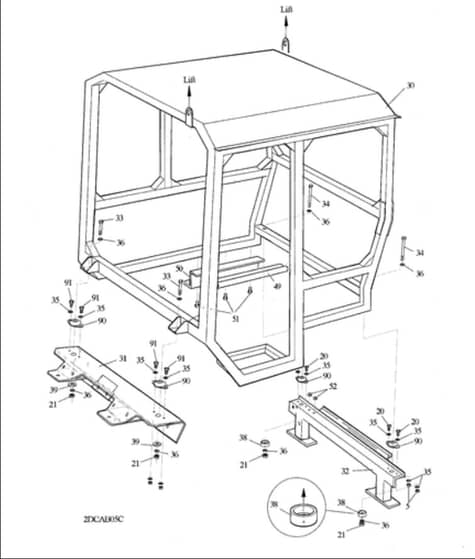 Hayter Cab For T44 - 929P - Fittings 2