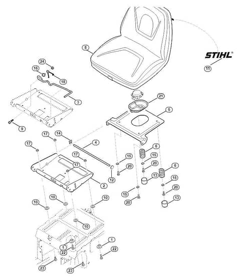 Genuine Stihl RT5097.0 / F - Seat
