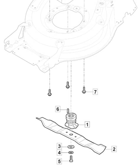 S481 PD - 2019-2021 - 294502843/M19 - Mountfield Rotary Mower Blade Diagram