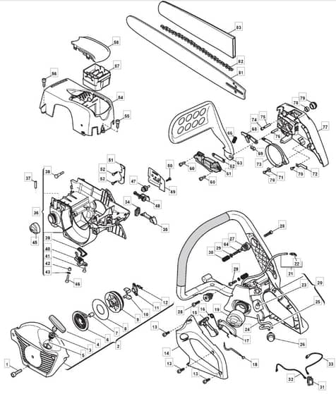 MC 4818 - 2010-2011 - 224018003/MO8 - Mountfield Chainsaw Housing Diagram