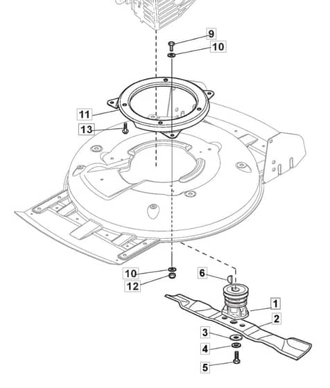 MULTICLIP 50 - 2008 - 291502048/BQ - Mountfield Rotary Mower Blade Diagram