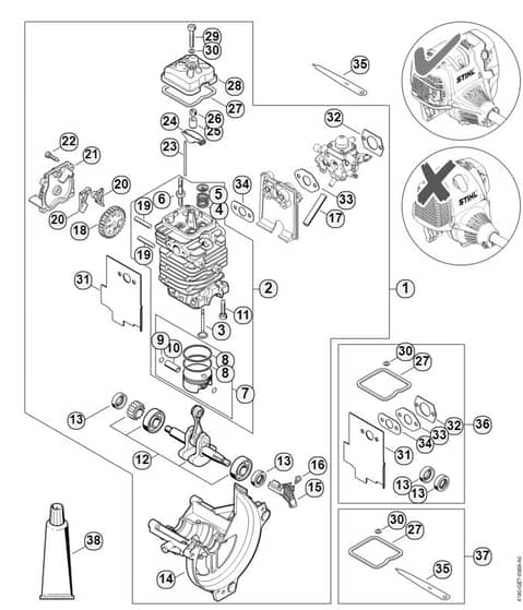Genuine Stihl HT101 / A - Engine Ø 40 mm