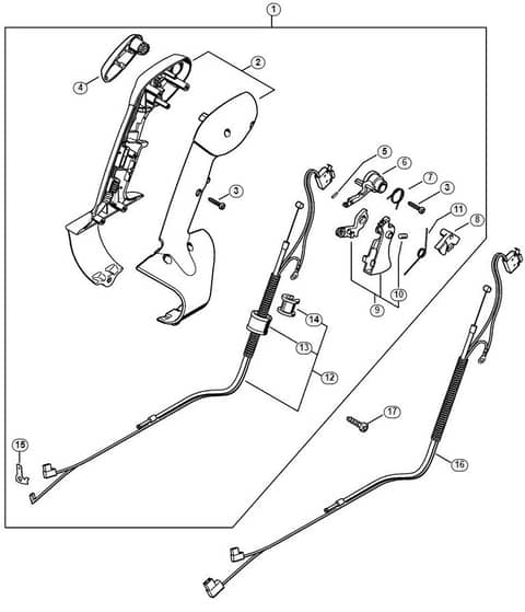 Genuine Stihl BR550 / N - Control handle