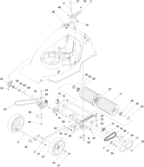 Hayter Harrier 41 Autodrive 60V - 377A (407600000 - 999999999) - Traction - Suspension - Hoc
