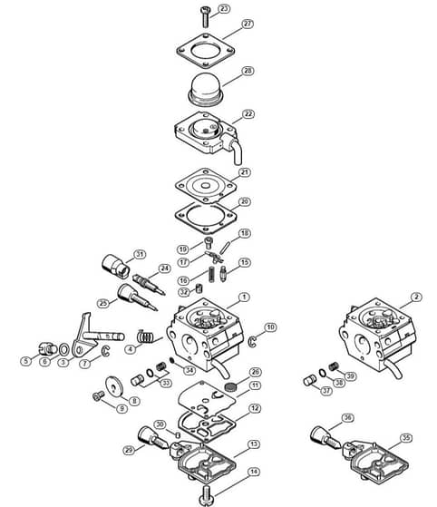 Genuine Stihl HT75 / J - Carburetor C1Q-S157, C1Q-S69 (41.2017) (45.2009)