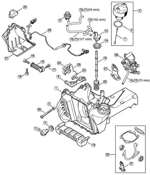 Genuine Stihl TS440 / F - Tank housing