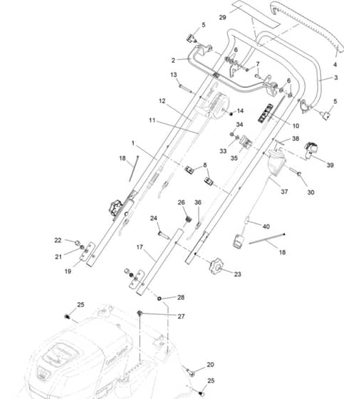 Hayter Harrier 41 Autodrive 60V - 377A (407600000 - 999999999) - Handlebar - Controls
