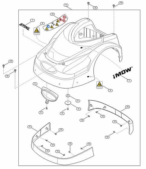 Genuine Stihl RMI422.2 PC / A - Machine cover
