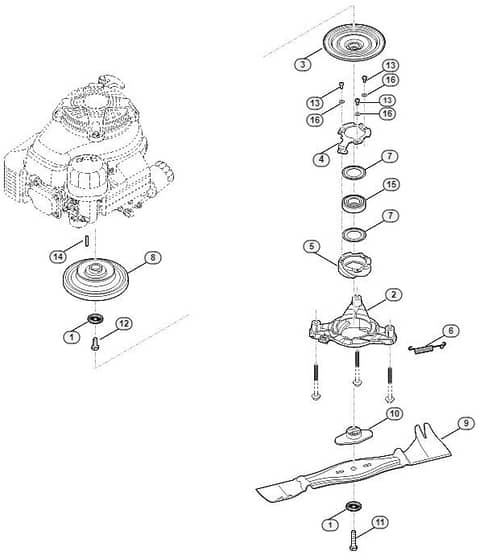 Genuine Stihl RM756.0 GS / G - Blade, Blade clutch