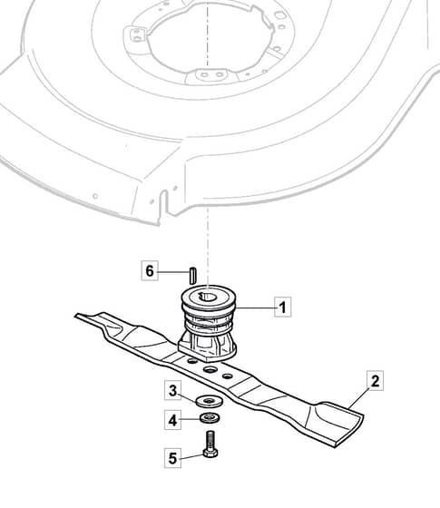 S421R PD - 2019-2022 - 299439043/M19 - Mountfield Rotary Mower Blade Diagram