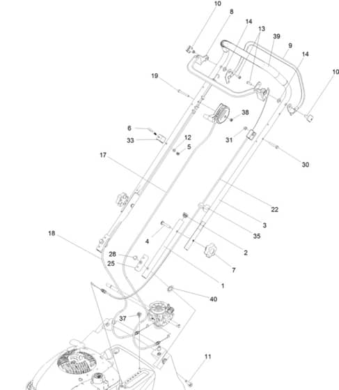 Hayter Harrier 41 Autodrive VS B&S - 375A (400000000 - 401999999) - Handlebar - Controls