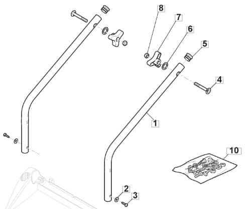 HP41 - 2021-2022 - 297411043/M21 - Mountfield Lower Handle Diagram