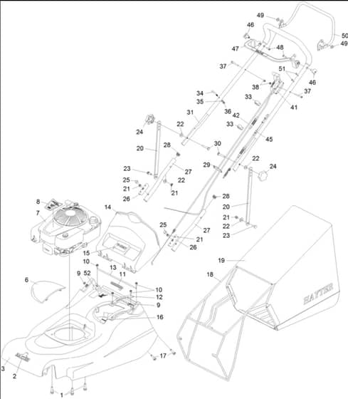 Hayter Harrier 48 Pro - 496H (496H314000001 - 496H314999999) - Upper Mainframe 48 Pro