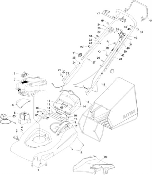 Hayter Harrier 56 Autodrive ES - 561H (561H315000001 - 561H315999999) - Upper Mainframe