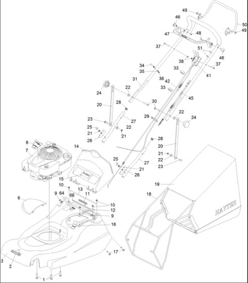 Hayter Harrier 48 Pro - 496J (402000000 - 999999999) - Upper Mainframe
