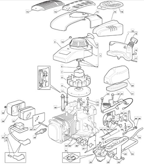 M63 PD - 2007 - 292552143/MO7 - Mountfield Rotary Mower SV200 Engine Diagram