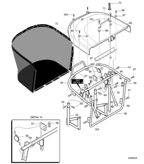 Hayter Heritage H19-40 - 146S (146S001001 - 146S099999) - Grass Bagger Assembly