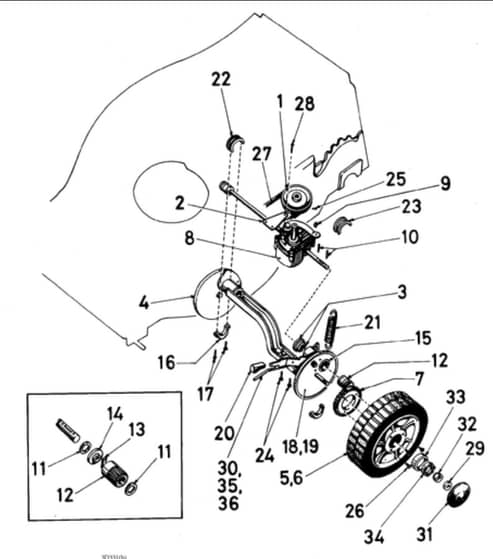 Hayter Hunter 54 AD - 331 (331001001 - 331002787) - Rear Axle Assembly