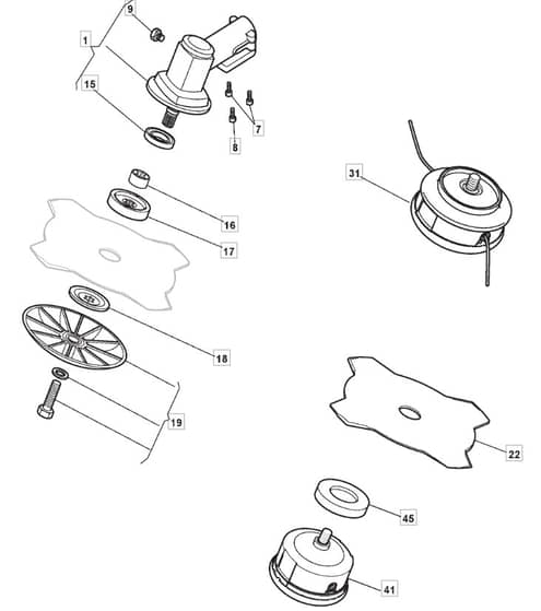 MB 50 D - 2007 - 285621003/MO7 - Mountfield Brushcutter Gear Head Diagram