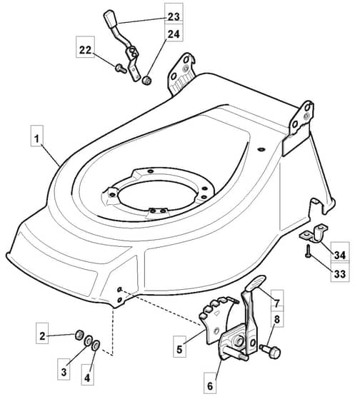 S461 PD - 2008 - 294485143/UM8 - Mountfield Rotary Mower Deck Diagram