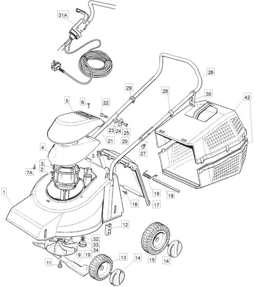 PERFORMANCE POWER 390 - 2002 - 23-4772-71 - Mountfield Rotary Mower Main Assembly Diagram