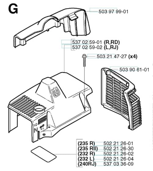 Husqvarna 235R - 2002-2006 - Cylinder Cover