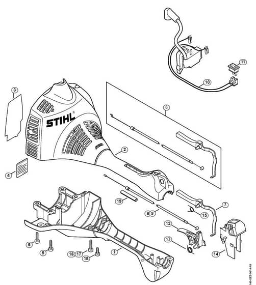 Genuine Stihl FS46 C-E Z / H - Motor housing