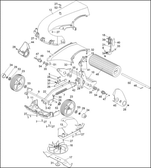 Hayter Spirit 41 Electric Push - 615J (400000000 - 499999999) - Lower Assembly