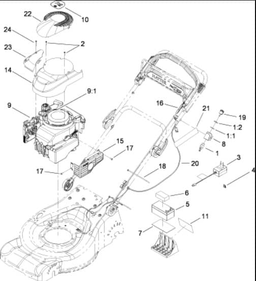 Hayter R48 - 447E (280000001 - 280999999) - Engine Assy