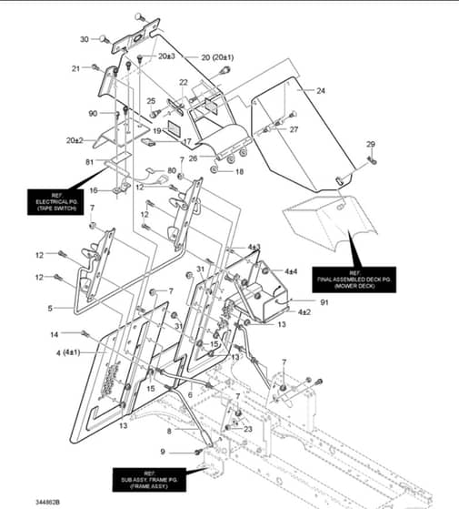 Hayter Heritage H19-40 - 146S (146S001001 - 146S099999) - Rear Chassis Assembly 01