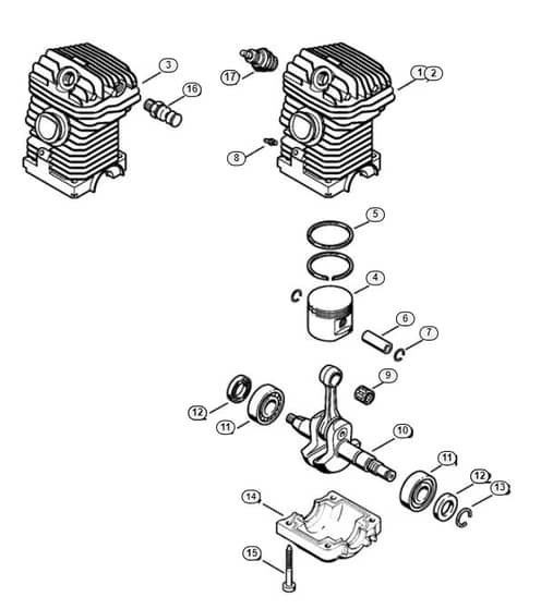 Stihl 023 Engine - B-Group