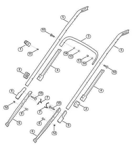 Genuine Stihl RM545.0 VM / B - Handle lower part