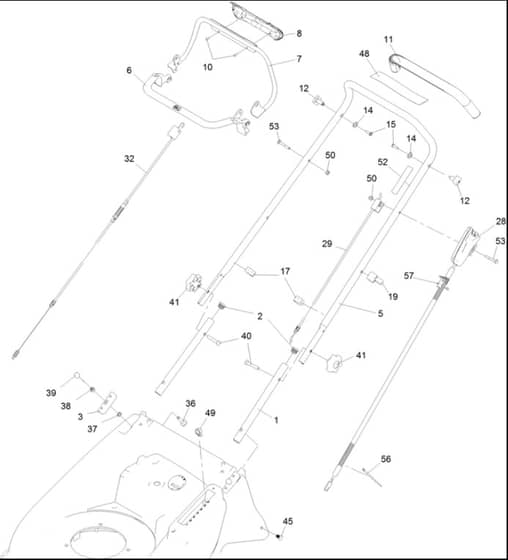Hayter Harrier 56 Autodrive VS ES - 576B (404000000 - 408999999) - Handlebar - Control