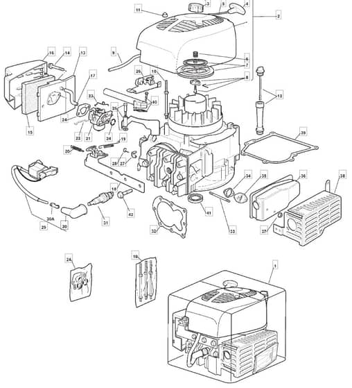 SV40 - 2006 - 118550034/0_050002 - Mountfield Engine Main Assembly Diagram