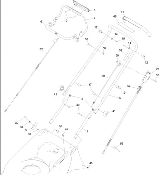 Hayter Harrier 56 Autodrive VS ES - 576B (409174256 - 410999999) - Handlebar - Control
