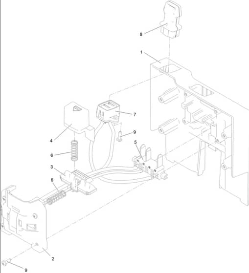 Hayter Kit Hawk 36cm Roller 60V Push - 543A (321000001 - 321999999) - Battery Interface Assembly No. 134-4105