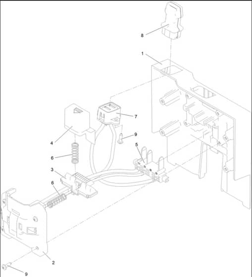 Hayter Kit Hawk 43cm Roller 60V Sp - 545A (321000001 - 321999999) - Battery Interface Assembly No. 134-4105