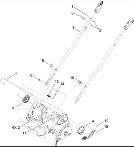 Hayter R53A - 449E (449E290001000 - 449E290999999) - Lower Handle Assy