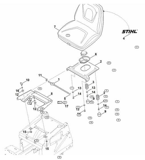 Genuine Stihl RT4097.0 SX / F - Seat