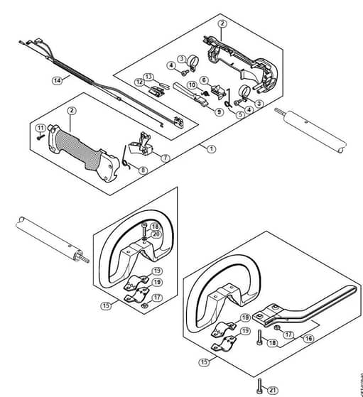 Genuine Stihl KM110 R / L - Handle