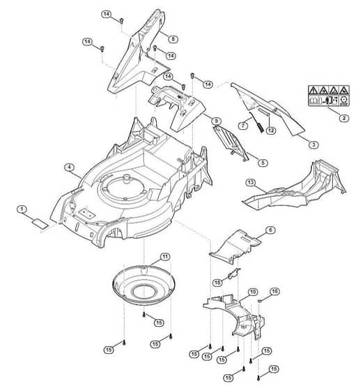 Genuine Stihl RM650.0 V / C - Housing