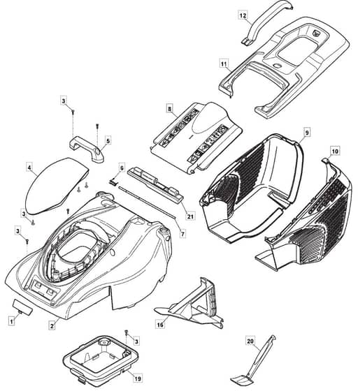 EL 340 - 2014 - 294340063/BQ - Mountfield Rotary Mower Deck Diagram