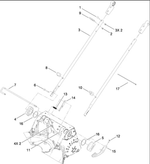 Hayter R53A - 449F (449F311000001 - 449F311999999) - Lower Handle Assy
