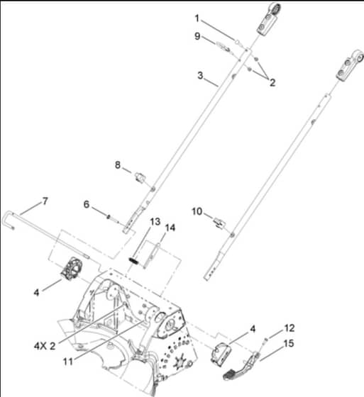 Hayter R53A - 449E (449E290000001 - 449E290000999) - Lower Handle Assy