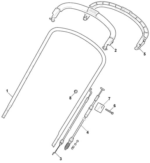 M5010 PD - 2009 - 292502043/M09 - Mountfield Rotary Mower Upper Handle Diagram