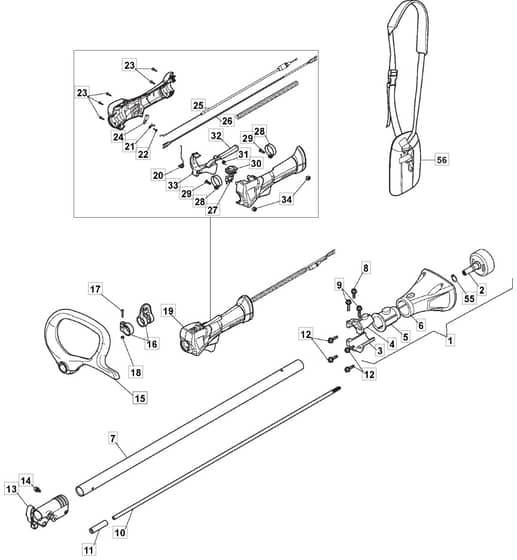 MB 2600 J - 2016-2019 - 287120103/M16 - Mountfield Brushcutter Handle Diagram