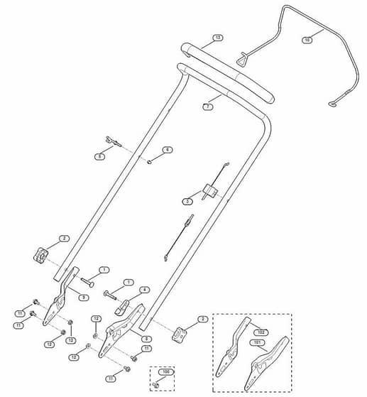 Genuine Stihl RM248.0 / A - Handle