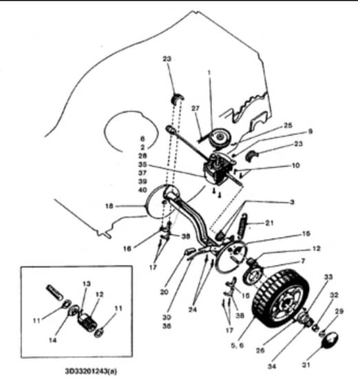 Hayter Hunter 54 AD ES - 332 (332001243 - 332099999) - Rear Axle Assembly