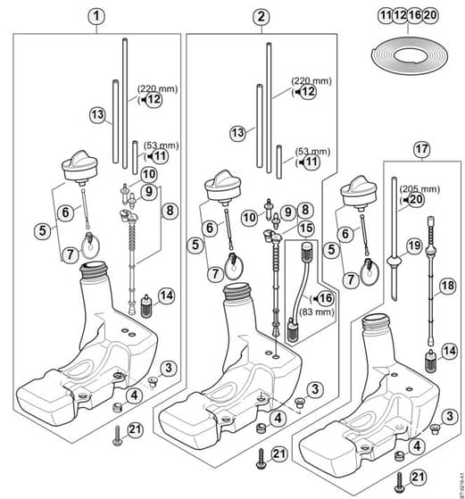 Genuine Stihl KA120 / E - Fuel tank